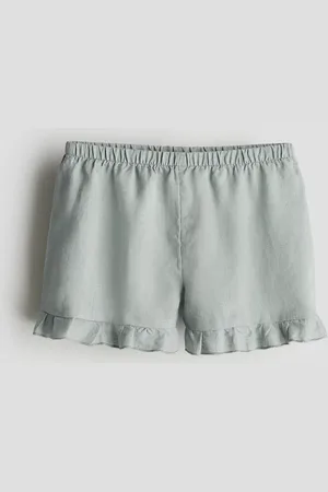 H&M Leinenshorts mit Volants - Grün - Kinder