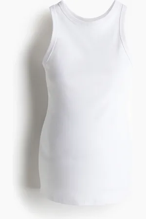 H&M MAMA Geripptes Tanktop - Weiß - Damen