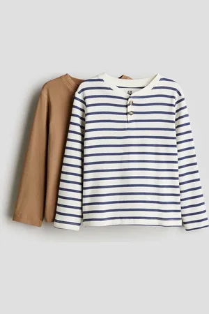 H&M 2er-Pack Gerippte Henleyshirts - - Kinder