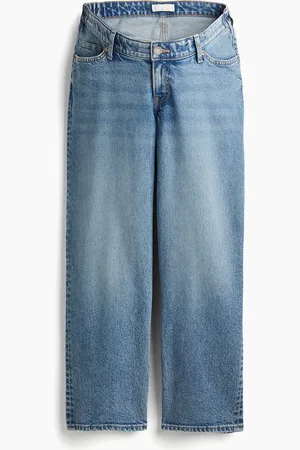H&M MAMA Before & After Straight Low Ankle Jeans - Blau - Damen