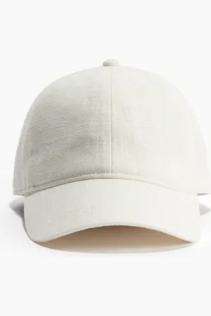 H&M Cap aus Ramie-Mix - Weiß - Damen