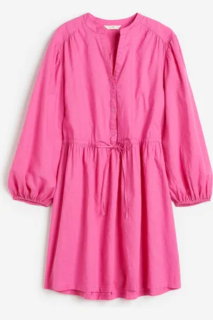 H&M Kleid aus Leinenmix - Rosa - Damen
