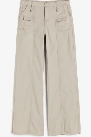 H&M Cargohose aus Canvas - Grün - Damen