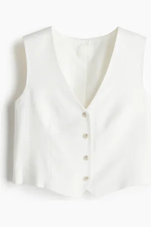 H&M Elegante Anzugweste - Weiß - Damen