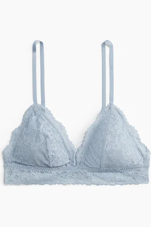 H&M Wattierter Soft-BH aus Spitze - Blau - Damen