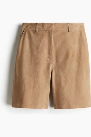 H&M Bermudashorts aus Veloursleder - - Damen