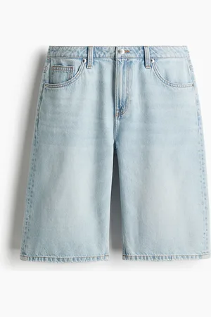 H&M Bermuda-Jeansshorts in Regular Fit - Blau - Damen