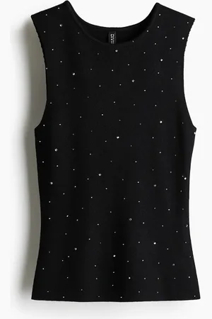 H&M Tanktop mit Strass - - Damen