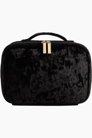 H&M Kosmetiktasche aus gecrinkeltem Samt - Schwarz - Beauty