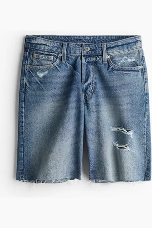 H&M Baggy Low Denim Shorts - Blau - Damen