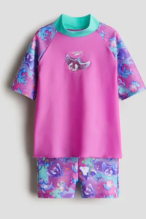 H&M Kurzärmliges Rash-top-set Mit Digital-print - Lila - Kinder