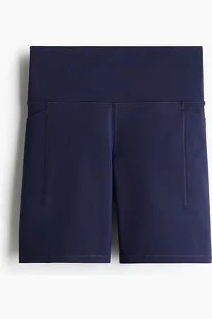 H&M Sport-Radlershorts mit DryMove und Taschendetail - Blau - Sportswear