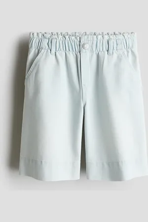 H&M Jeansshorts mit Paperbag-Bund - Türkis - Kinder
