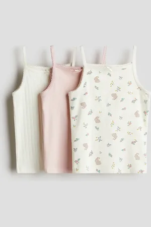 H&M 3er-Pack Baumwolltops - Weiß - Kinder
