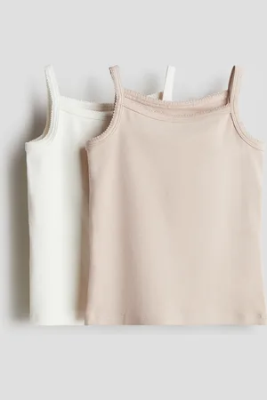 H&M 2er-Pack Trägertops aus Pima-Baumwolle - Rosa - Kinder