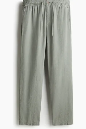 H&M Hose aus Leinenmix in Regular Fit - Grün - Herren