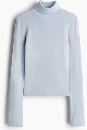 H&M Rollkragenshirt - Blau - Damen
