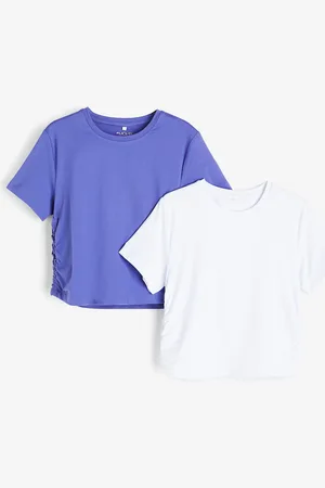 H&M 2er-Pack DryMove-Sportshirts - Blau - Kinder