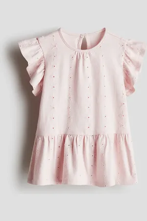 H&M Kleid mit Broderie Anglaise - Rosa - Kinder