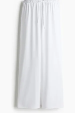 H&M Kordelzughose mit geradem Bein - Weiß - Damen