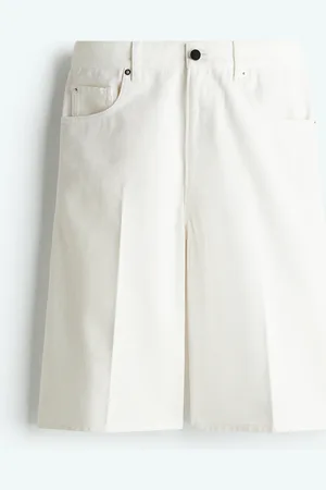 H&M Bermudashorts aus Denim - Weiß - Damen