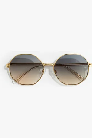 H&M Sonnenbrille mit schmalem Gestell - Gelb - Damen