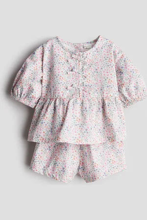 H&M 2-teiliges Set aus Baumwollpopeline - Weiß - Kinder