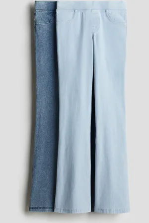 H&M 2er-Pack Ausgestellte Jerseyhosen - Blau - Kinder