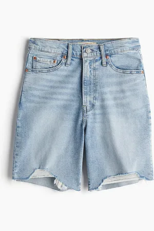 H&M Ribcage Bermuda Short - Blau - Damen