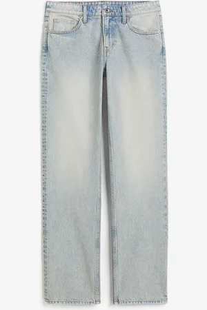 H&M Straight Regular Jeans - Blau - Damen