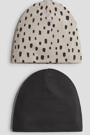H&M 2er-Pack Beanies aus Baumwolle - Braun - Kinder
