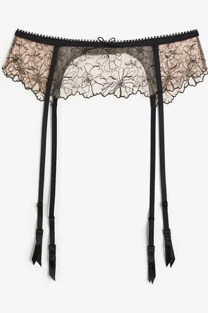 H&M Strumpfhalter mit Stickereien - - Damen
