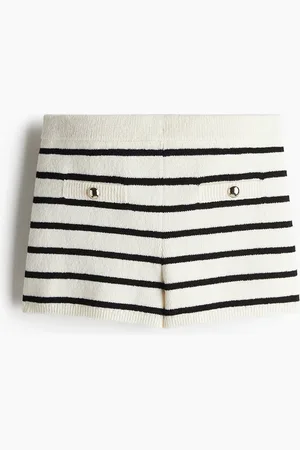 H&M Gestrickte Mini-Shorts - Weiß - Damen