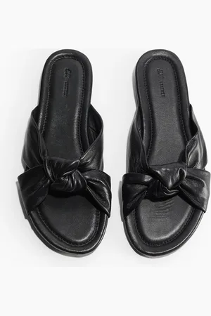 H&M Ledersandalen mit Knotendetail - - Damen