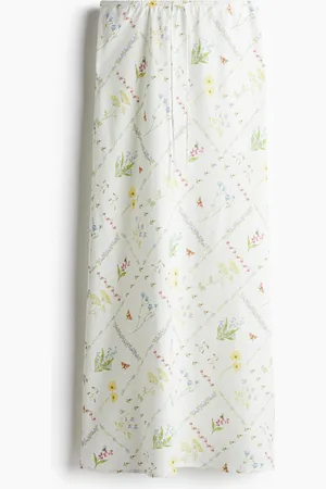 H&M Maxirock mit Kordelzug - Weiß - Damen