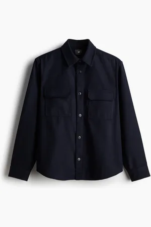 H&M Gefilztes Overshirt in Regular Fit - Blau - Herren