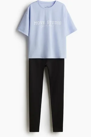 H&M 2-teiliges Sportset mit DryMove - Blau - Kinder