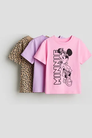 H&M 3er-Pack Shirts mit Druck - Rosa - Kinder