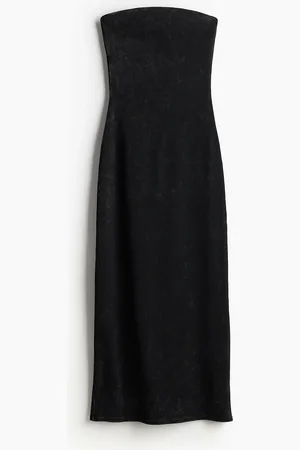 H&M Geripptes Bandeau-Kleid - - Damen