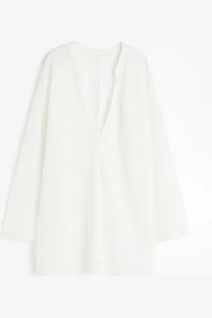 H&M Gestrickte Tunika - Weiß - Damen
