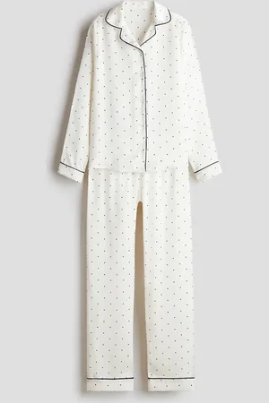H&M Satinpyjama - Weiß - Kinder