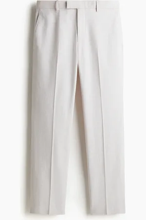 H&M Elegante Hose aus Leinenmix in Regular Fit - Weiß - Herren