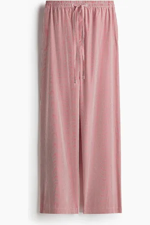 H&M Baumwollhose mit Kordelzug - Rot - Damen