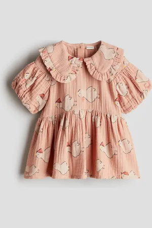 H&M Baumwollkleid mit Puffärmeln - - Kinder