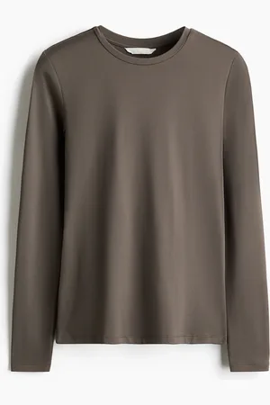 H&M Langarmshirt aus Mikrofaser - - Damen
