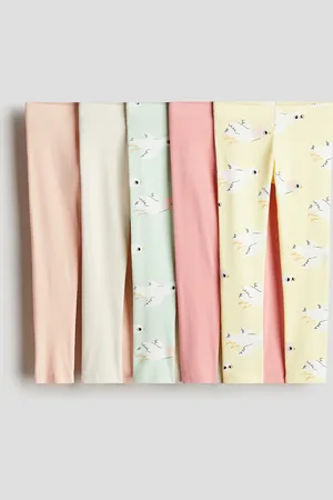 H&M 5er-Pack Baumwollleggings - Gelb - Kinder