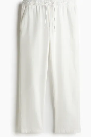 H&M Hose aus Leinen in Relaxed Fit - Weiß - Herren