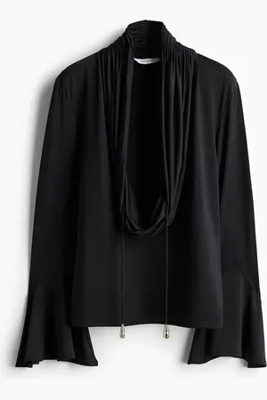 H&M Jerseyshirt mit Wasserfall-Ausschnitt - - Damen