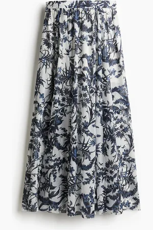 H&M Maxirock aus Chiffon - Blau - Damen