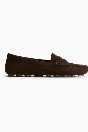 H&M Aufgeraute Loafer - Braun - Damen